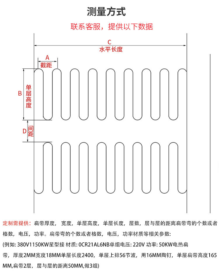 高温电阻带测量方式